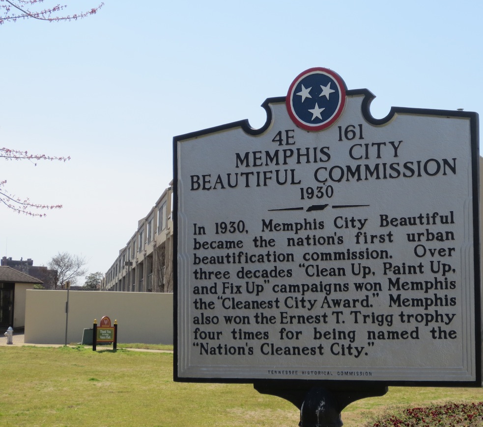 Sign on the River Walk in Memphis.