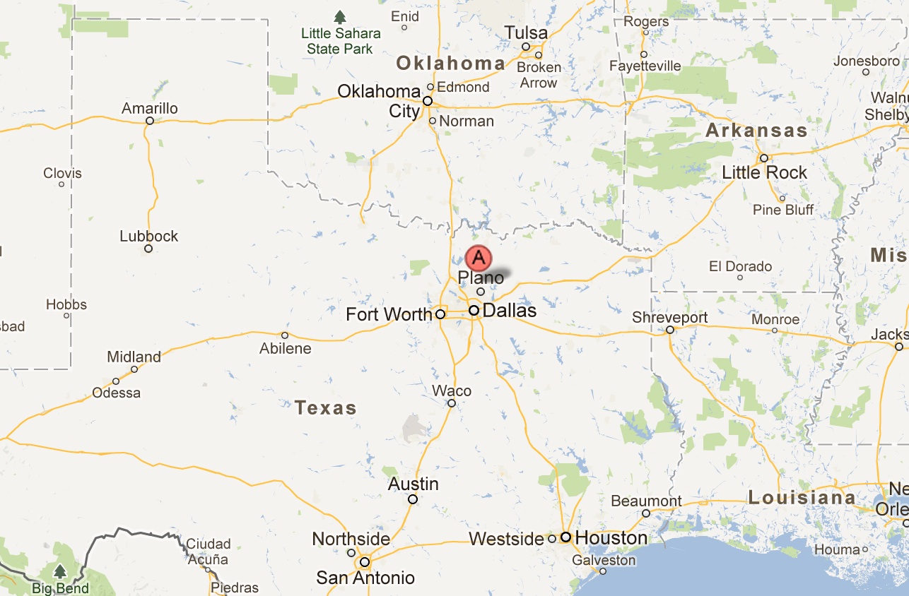 The Gravity Center's location in Plano, Texas