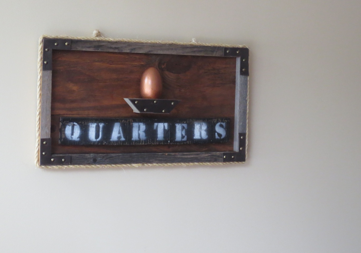 "Quarters" egg on the wall of CopperEgg's office