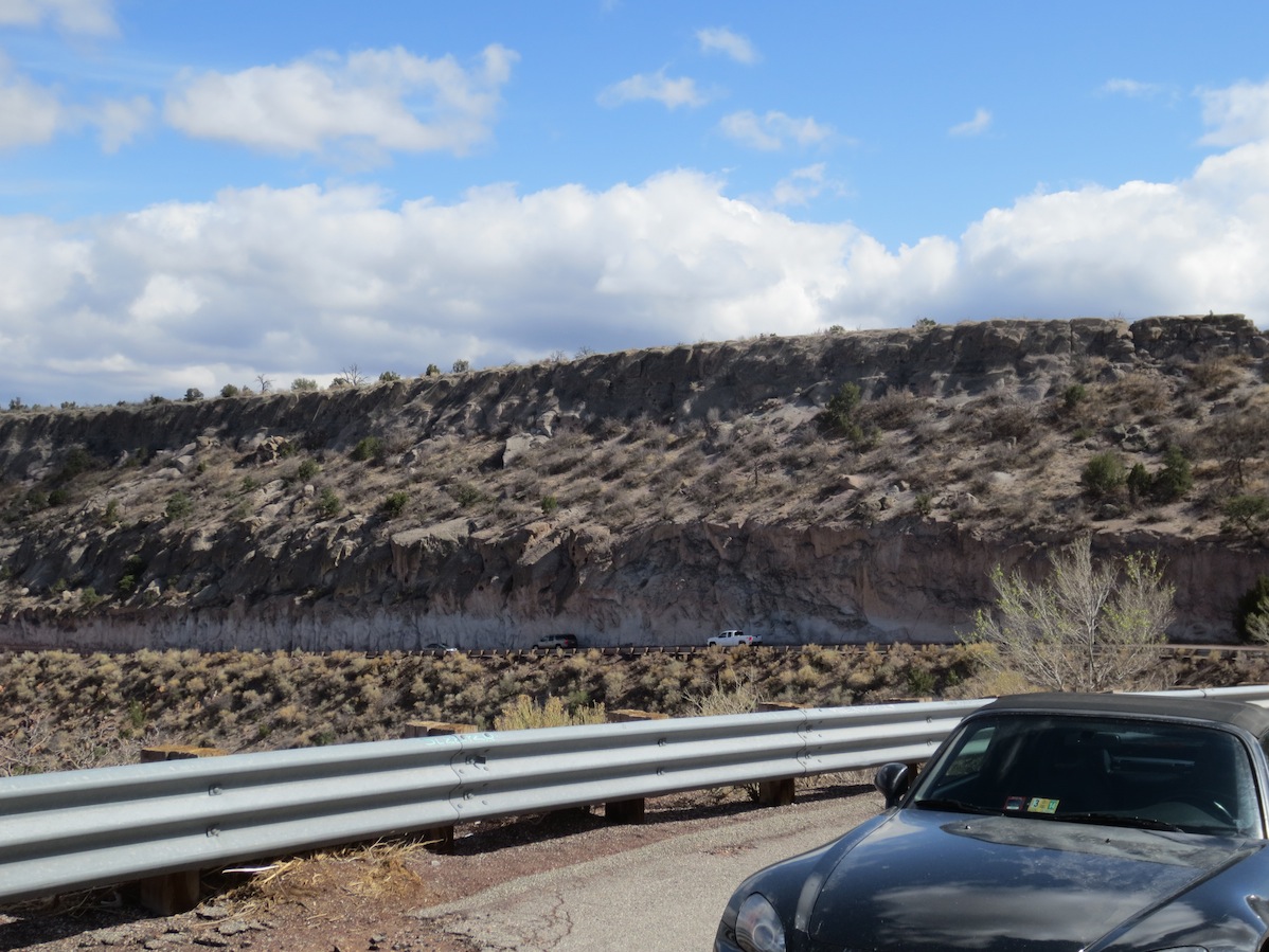 Shot of the S2000 and the guardrail.