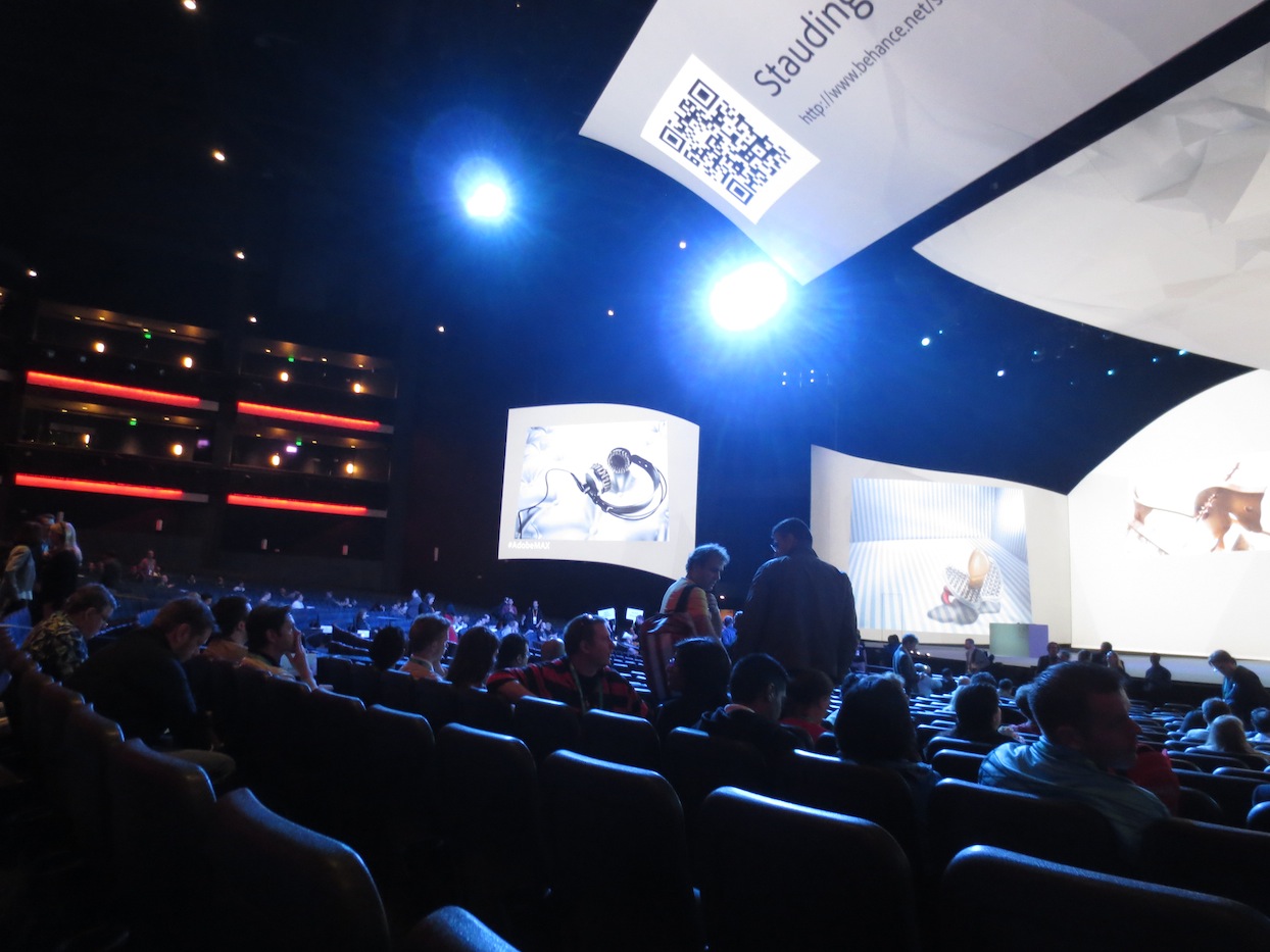 Adobe MAX arena before keynote presentation