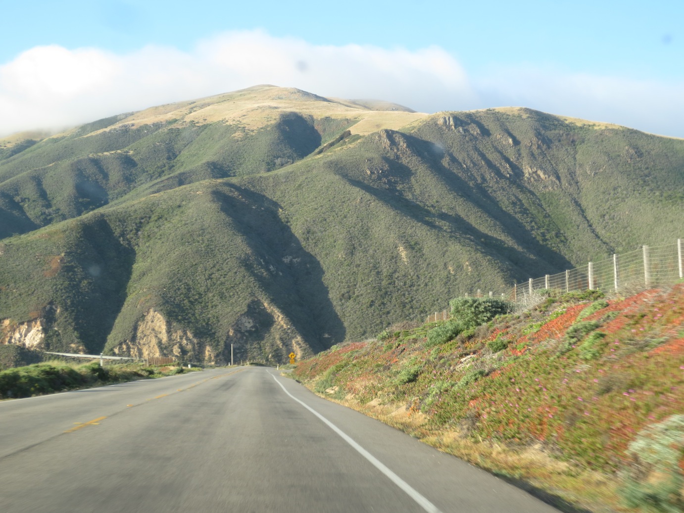 The road ahead closer to the mountain