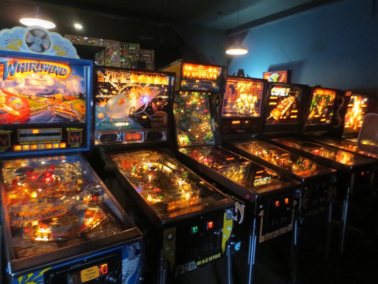 Recent pinball machines.