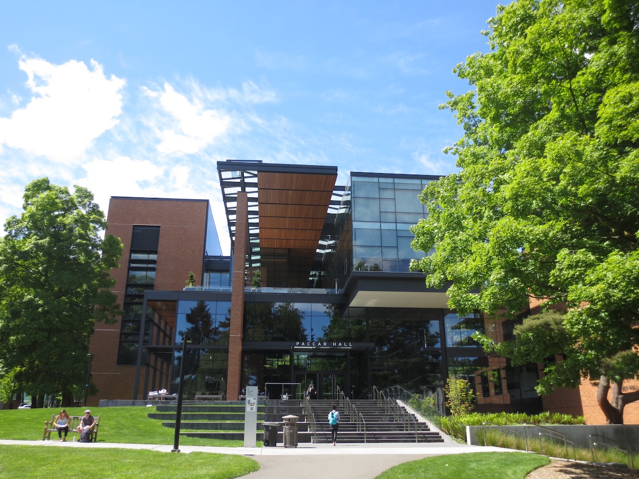 Glass building on UW campus.