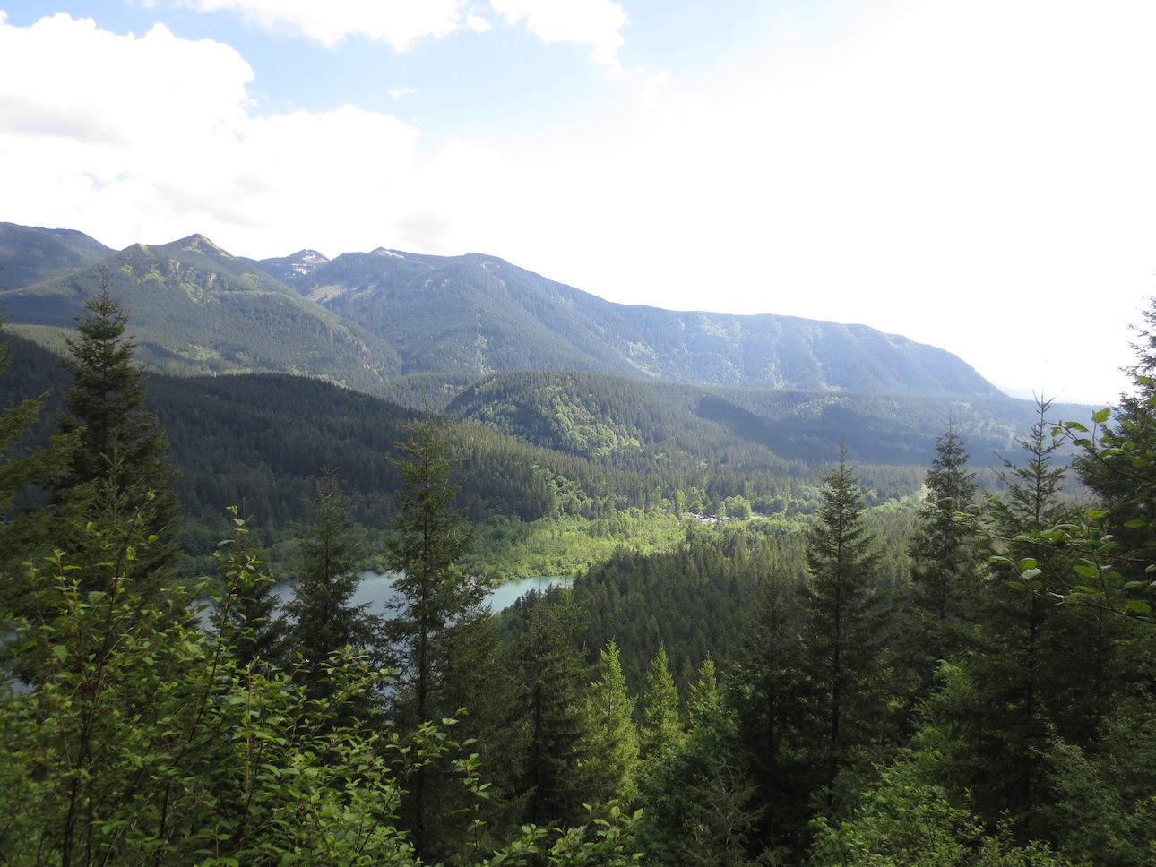 View of the far mountains from our mountain peak.