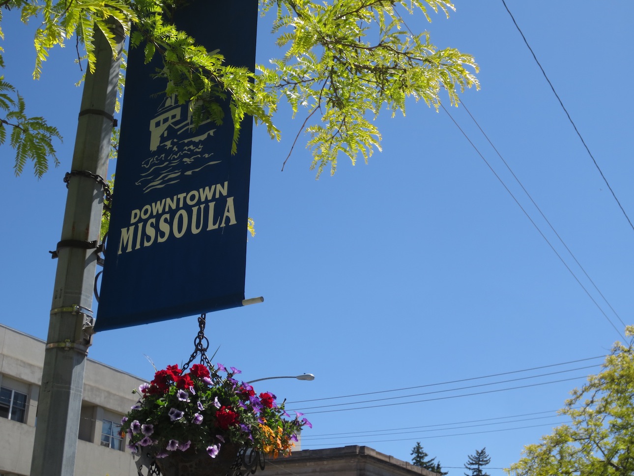 Sign for downtown Missoula.