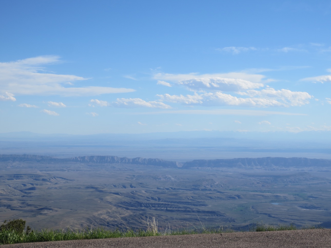 About 9,000 feet up on the other side of the mountain.