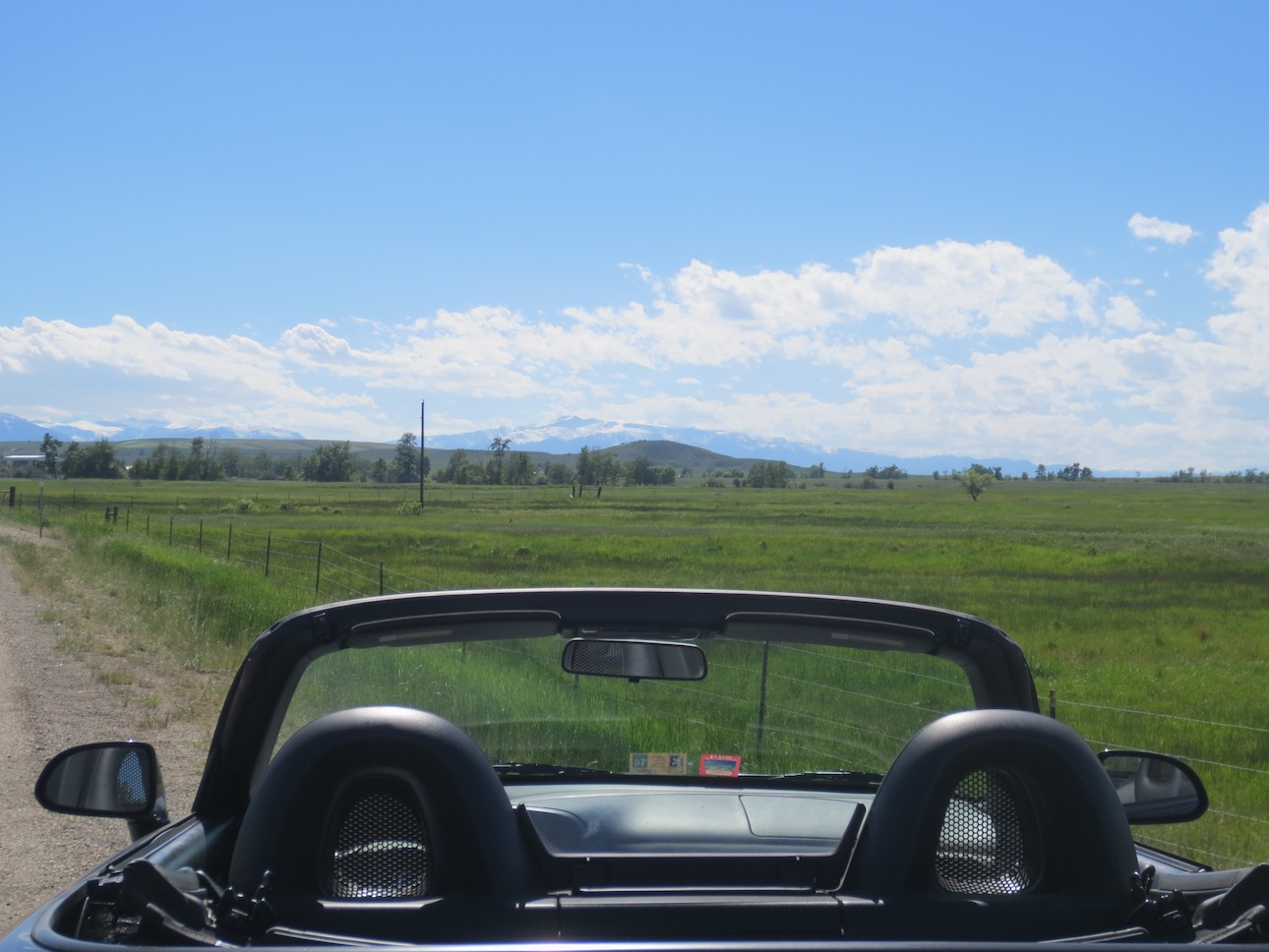 Mountains in Wyoming from my car