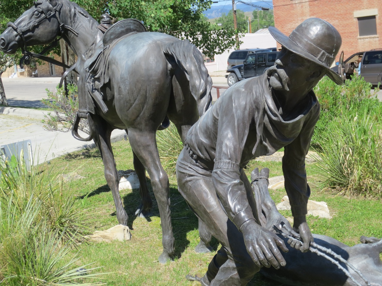 Statues in Buffalo, Wyoming.