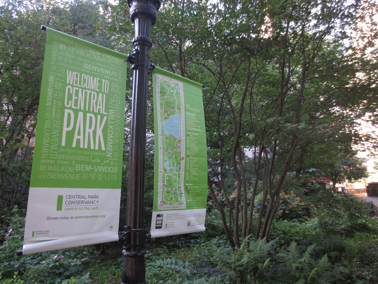 Welcome to Central Park sign.