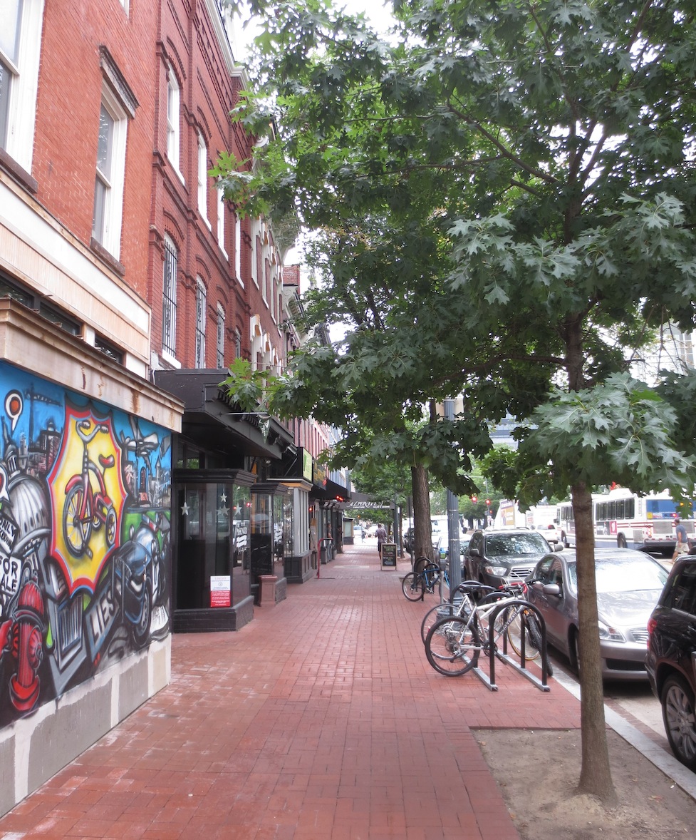 A view of 7th Street where Vigilante Coffee is located.