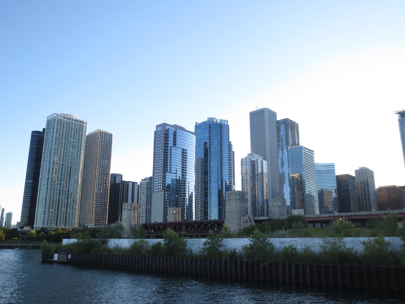 Chicago architecture from the lake.