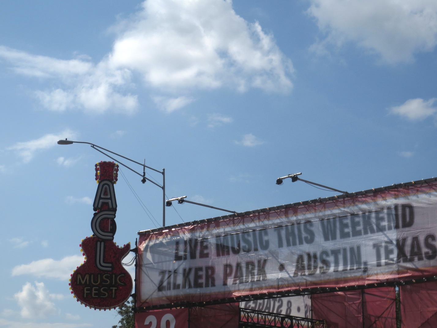 Austin City Limits sign at the entrance to the festival.