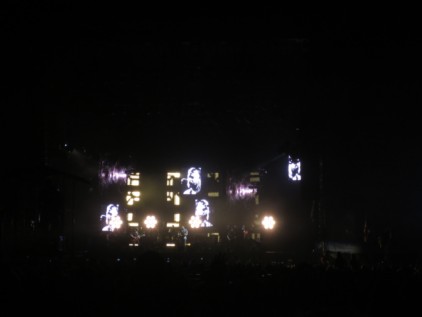 Kings of Leon playing the last set of the day.