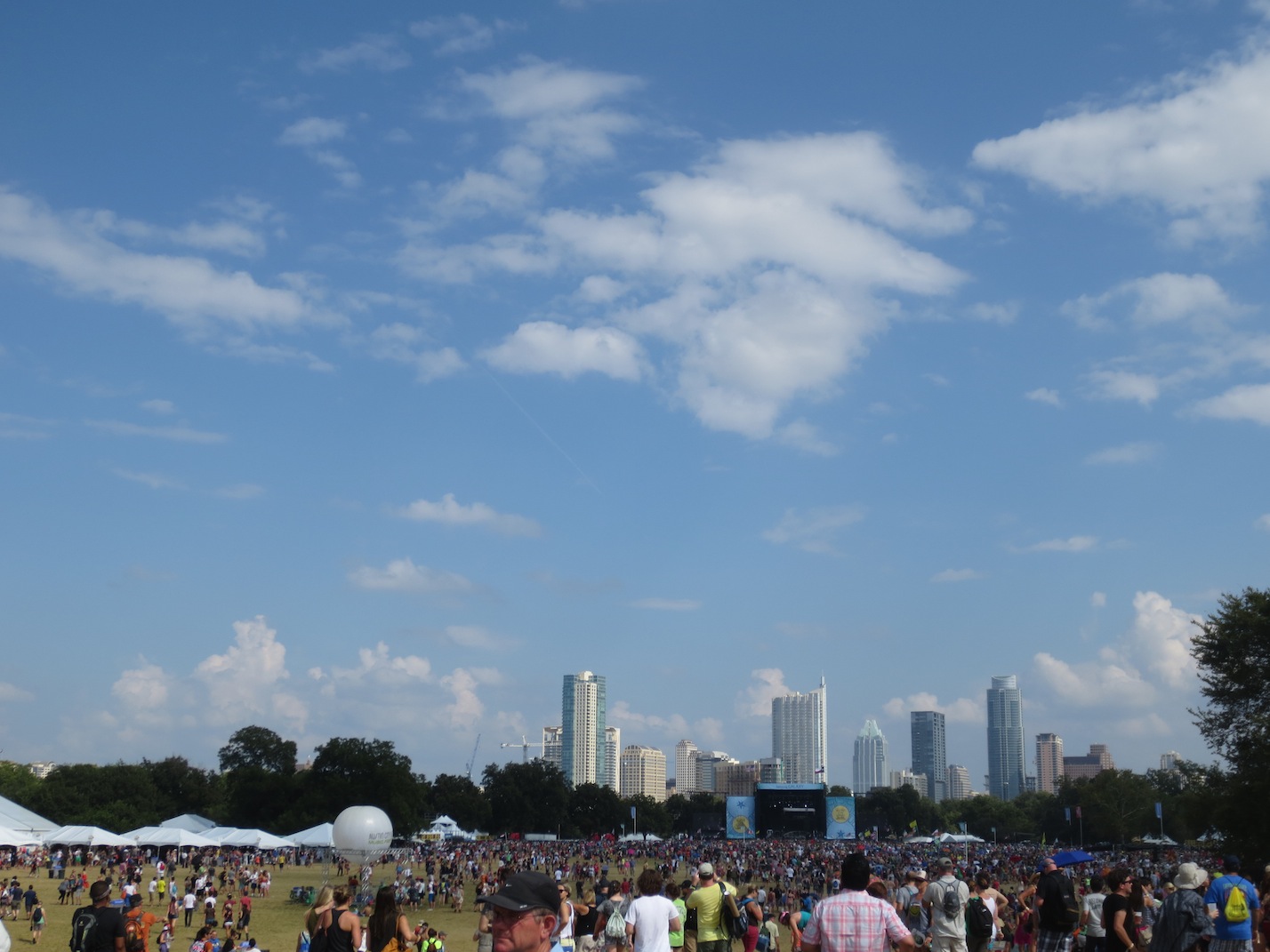 Austin Downtown skyline during the early afternoon.