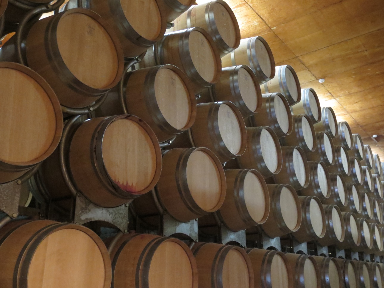 Wine barrels at Grgich Hills Winery