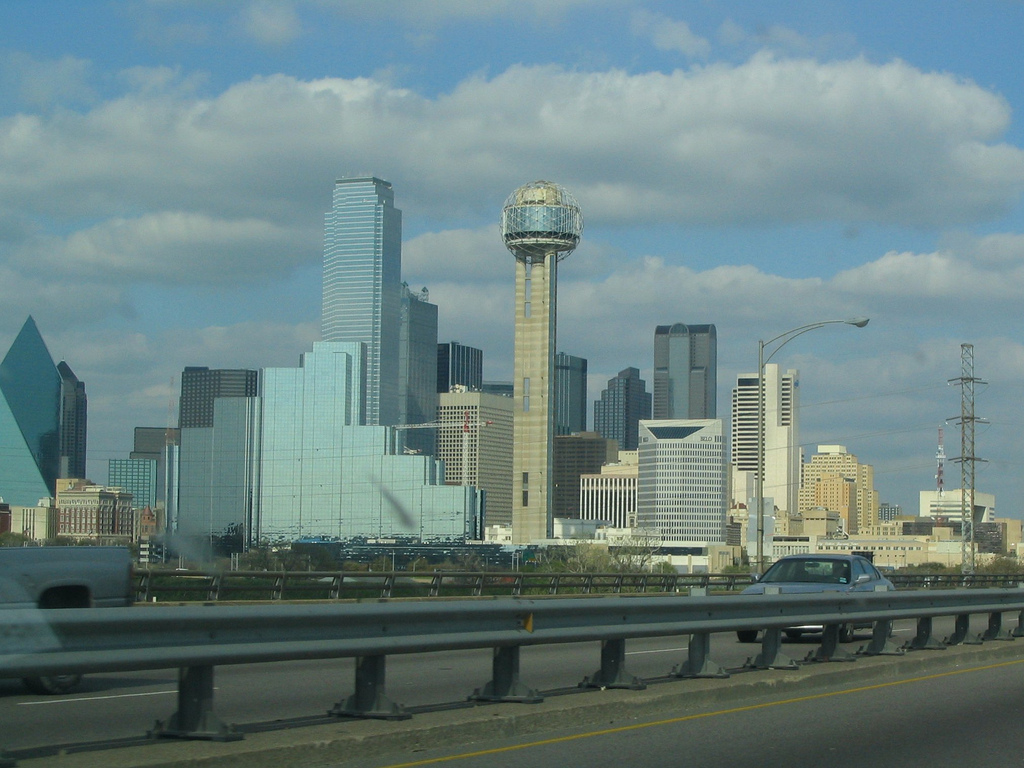 Downtown Dallas, TX from Interstate 35 Eastbound