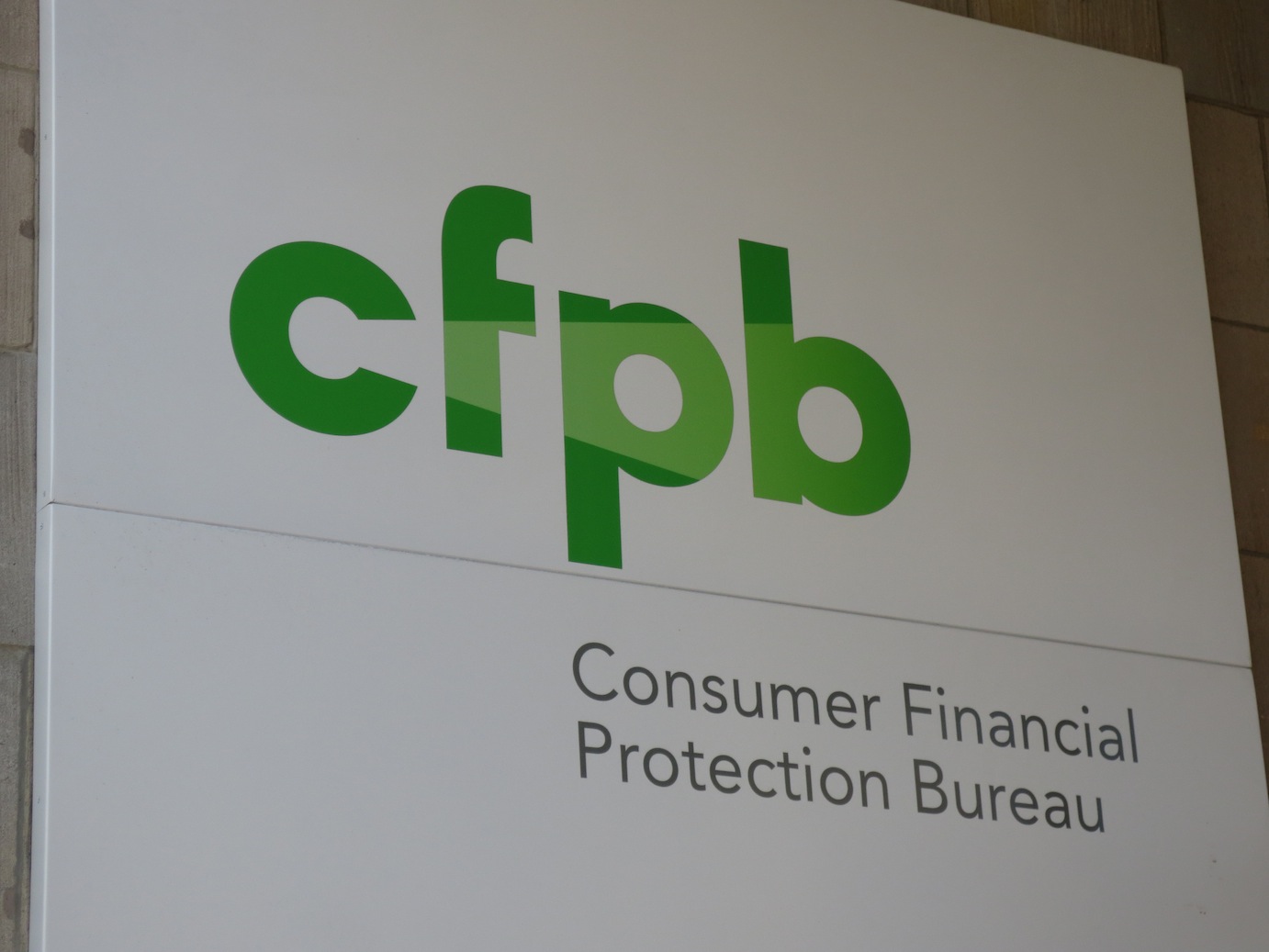 CFPB logo outside the building