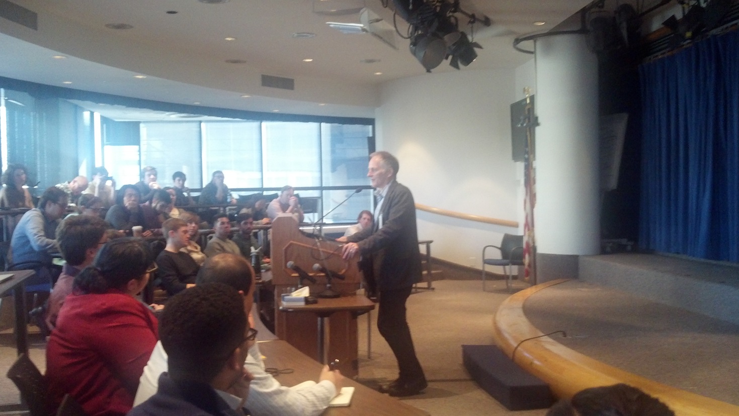 Tim O'Reilly speaking in the auditorium in Washington, DC