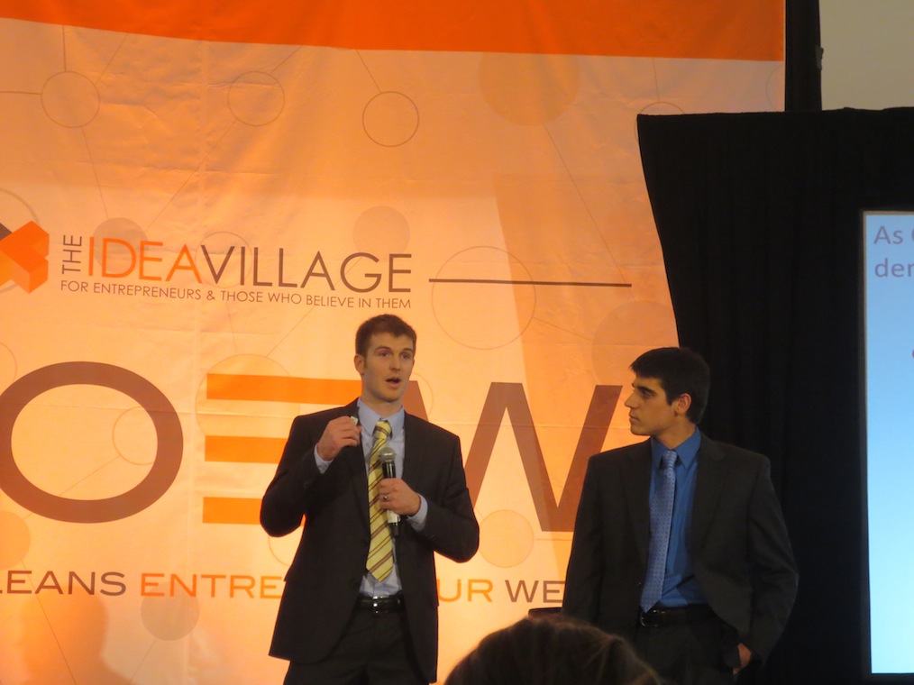 The founders of read nimble, pitching their startup.