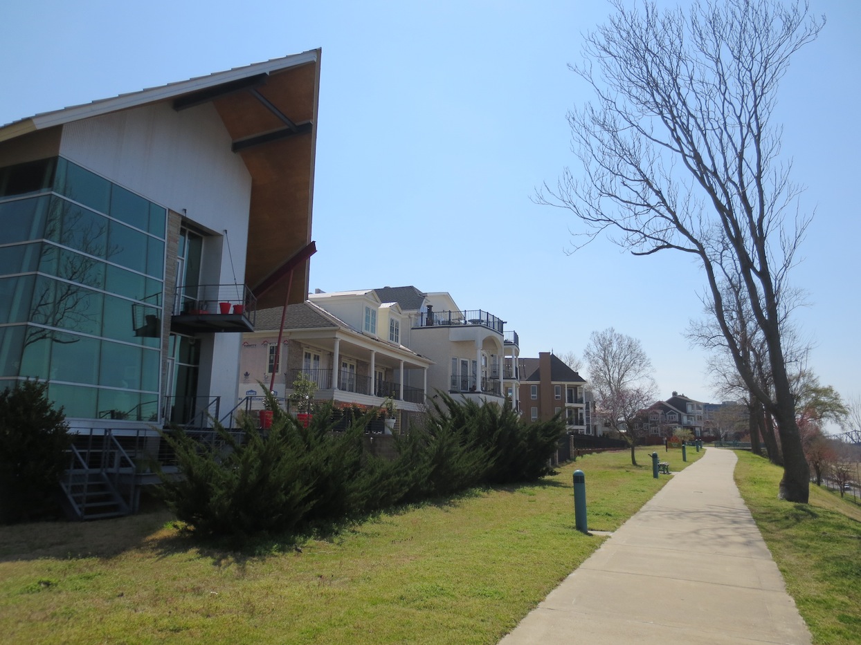 Houses on the River Walk in Memphis.