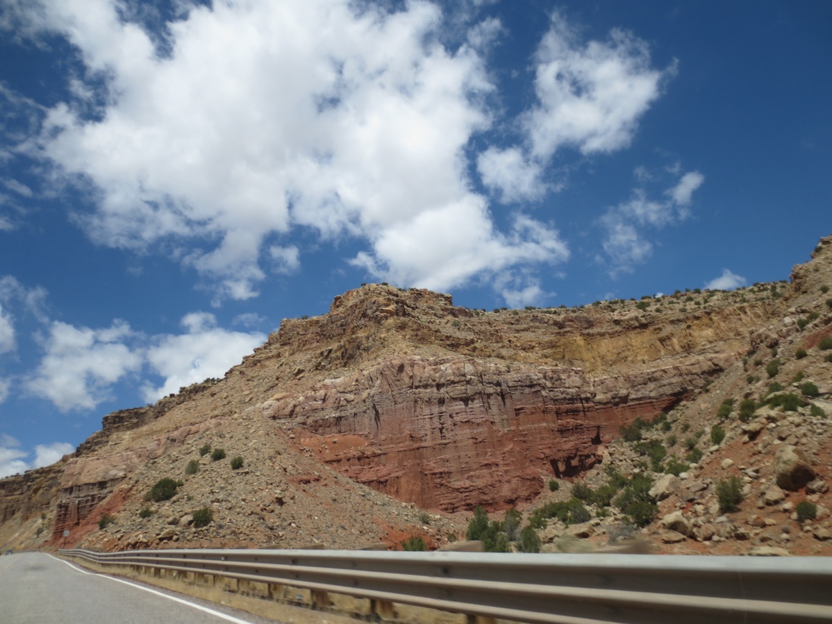 The view during part of the drive up to Moab.