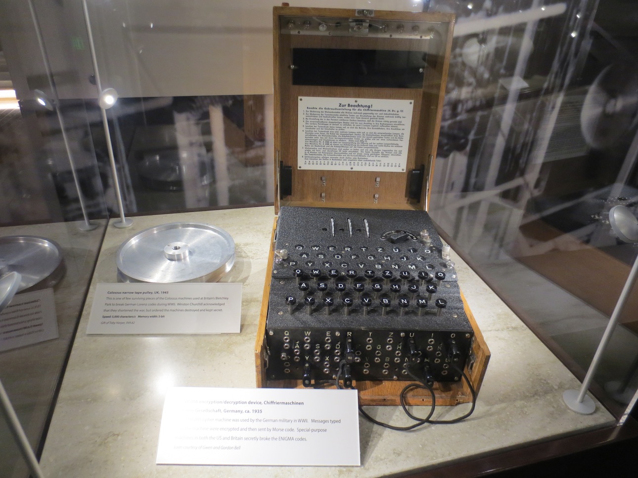 Enigma machine from Nazi Germany.