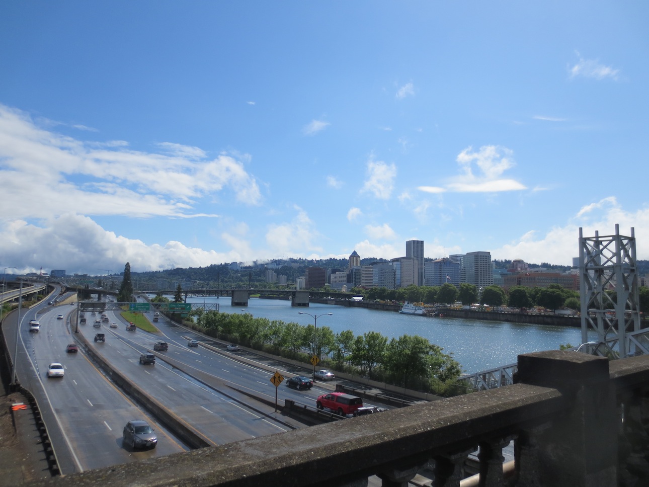 Downtown Portland from the Burnside Bridge.