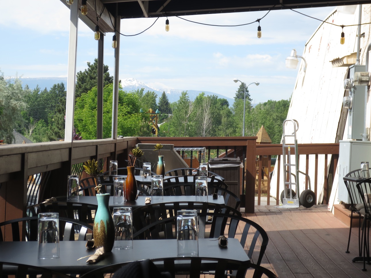 Patio of the Riverside Cafe in Missoula, Montana