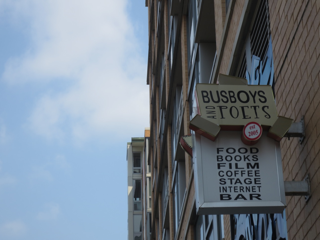 Sign outside Busboys and Poets