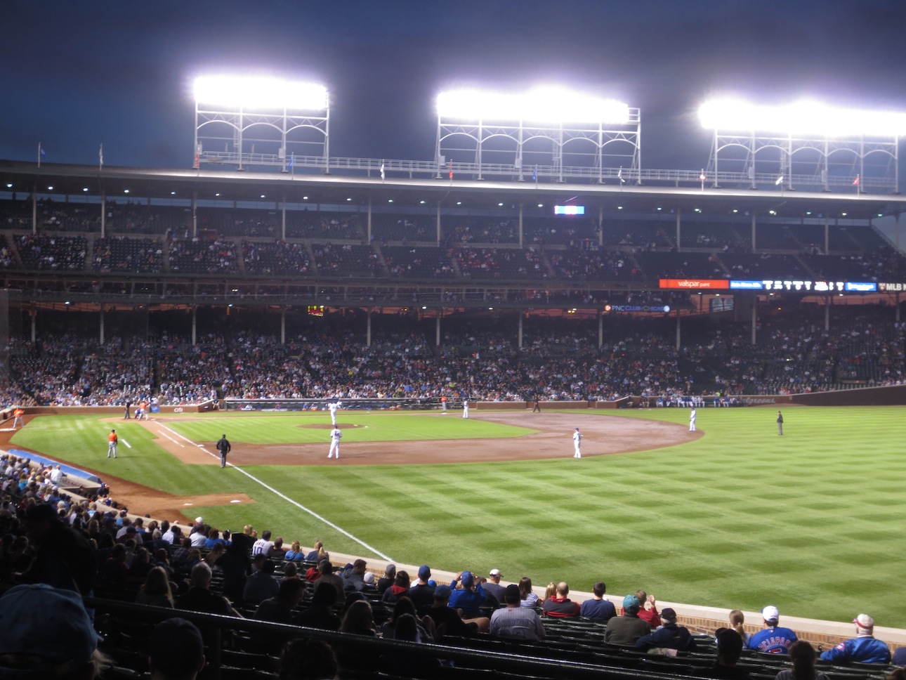 A Cubs game at Wrigley Field.