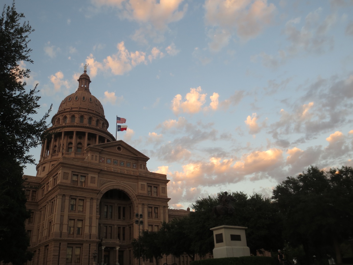 Austin Capitol building at dusk