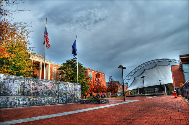 Charlottesville Downtown Mall looking at the ampitheatre