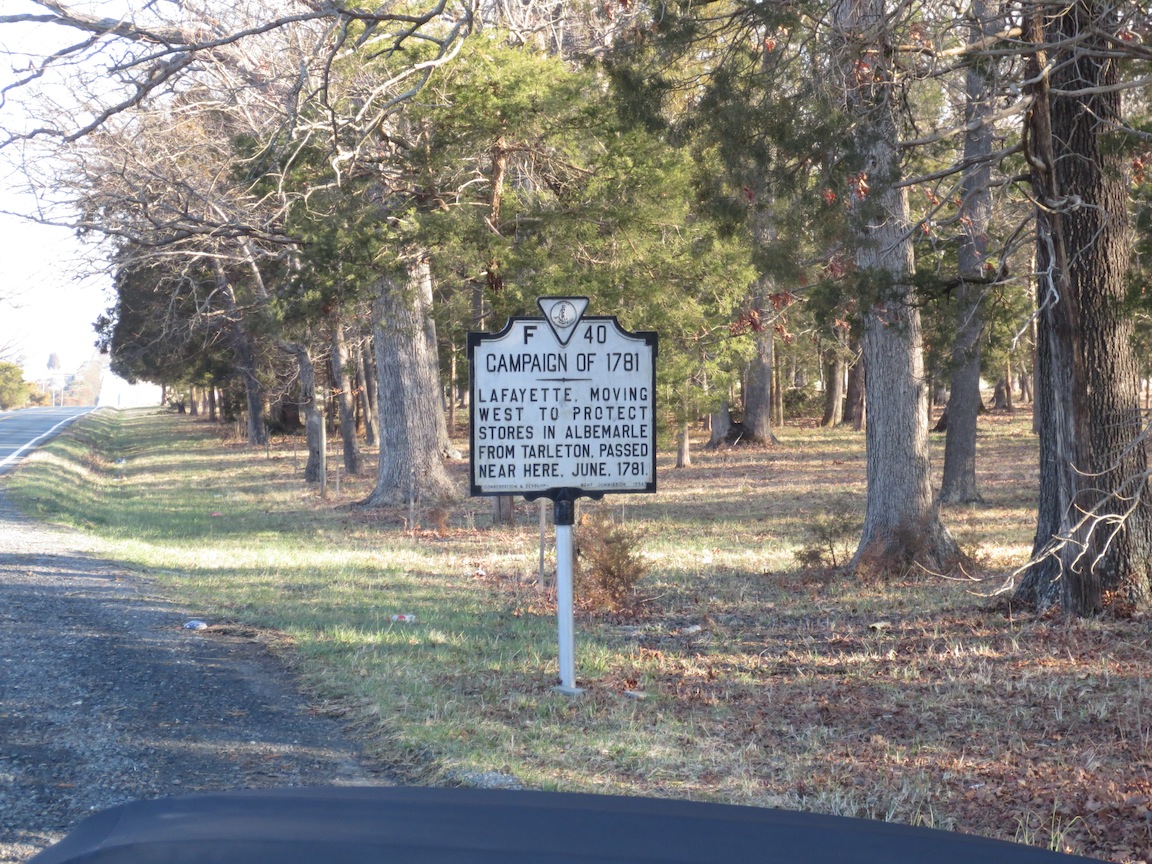 Closer view of the historic marker