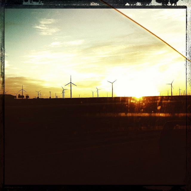 Wind farms on the way to Lubbock, Texas